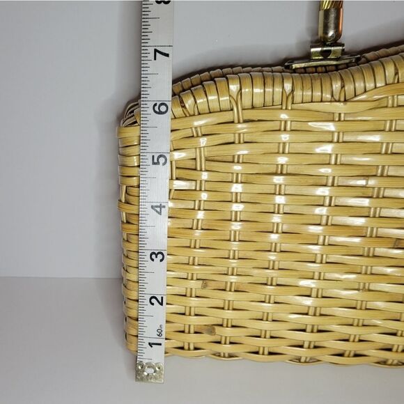 Vintage Rattan Wicker Purse/Tote - Picture 9 of 15